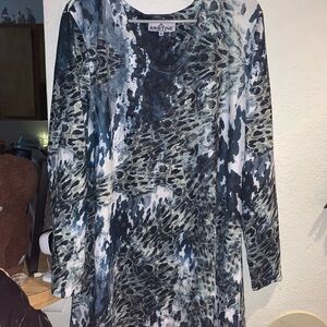 Women's Blue and Black Blouse